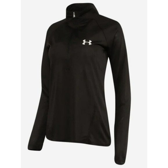 Under Armour Women's Tech 1/2 Zip Top Black 1320126 819 Size Med New With Tags - Picture 1 of 3